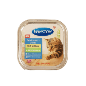 ووم گربه وینستون با طعم مرغ در سس هویج