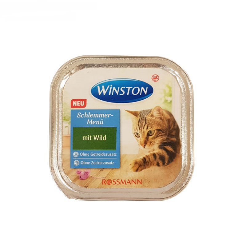 ووم گربه وینستون با طعم گوشت شکاری
