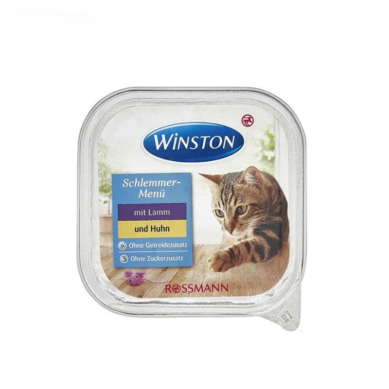 ووم گربه وینستون گوشت بره و مرغ