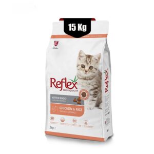 غذای-خشک-گربه-کیتن-رفلکس-با-طعم-مرغ-Reflex-High-Quality-Kitten-وزن-15-کیلوگرم.