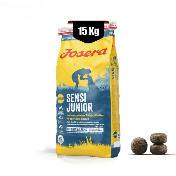 غذای-خشک-سگ-سنسی-جونیور-طعم-سالمون-و-اردک-جوسرا-Josera-Dog-Food-Sensi-Junior-وزن-15-کیلوگرم