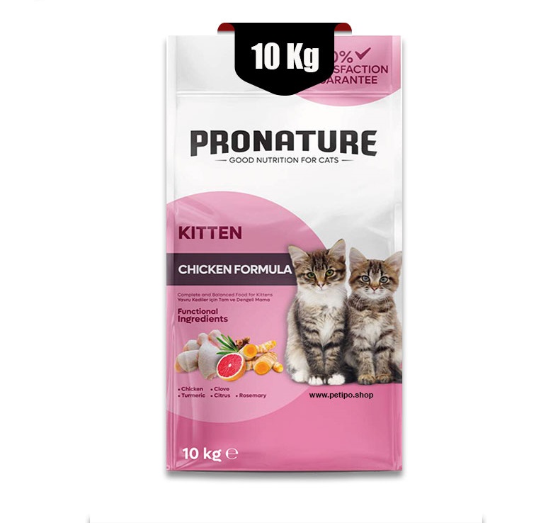 غذای-خشک-بچه-گربه-طعم-مرغ-و-برنج-پرونیچر-Pronature-Daily-Growth-Kitten-وزن-10-کیلوگرم