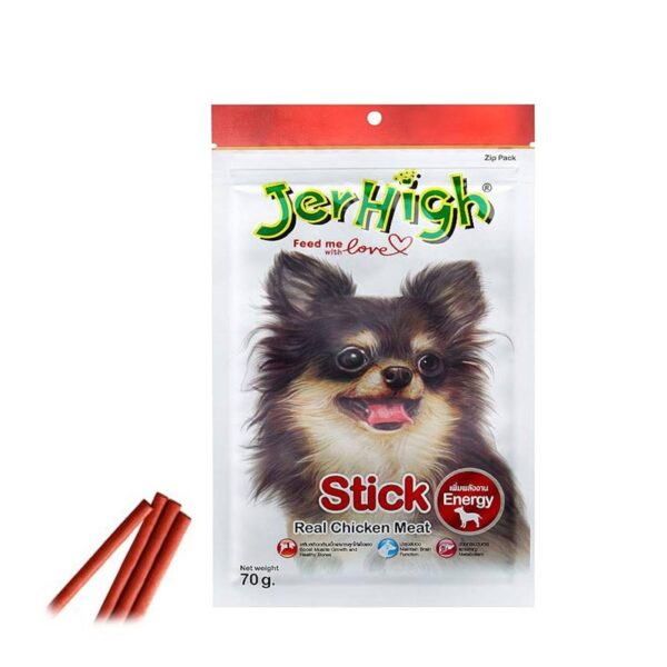 تشویقی مدادی سگ طعم استیک مرغ جرهای (JerHigh Chicken Stick) وزن 60 گرم