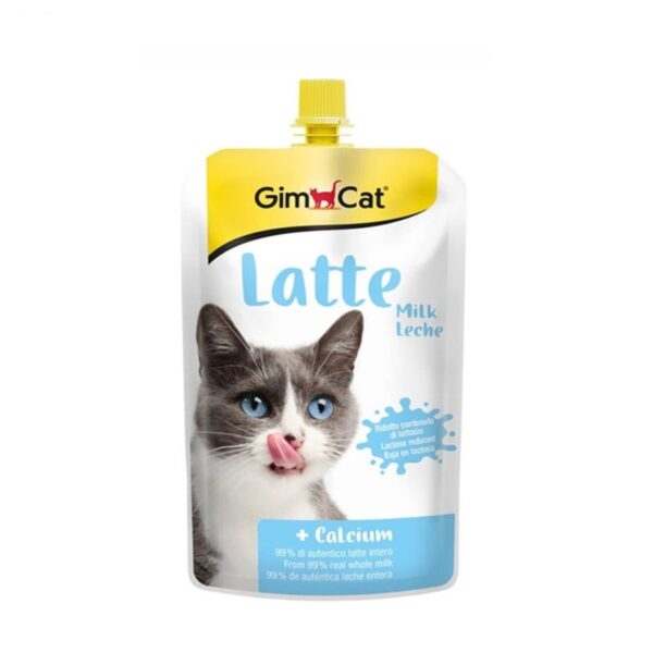 شیر لته خامه ای ویژه گربه اکسترا کلسیم جیم کت (Gimcat Milk Latte Calcium) وزن 200 گرم