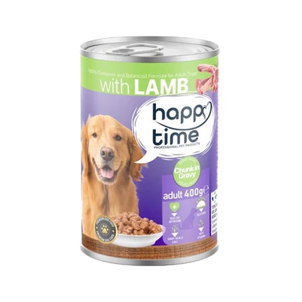 غذای کنسرو سگ بالغ با طعم گوشت بره هپی تایم (Happy Time Lamb Dog Can) وزن 400 گرم